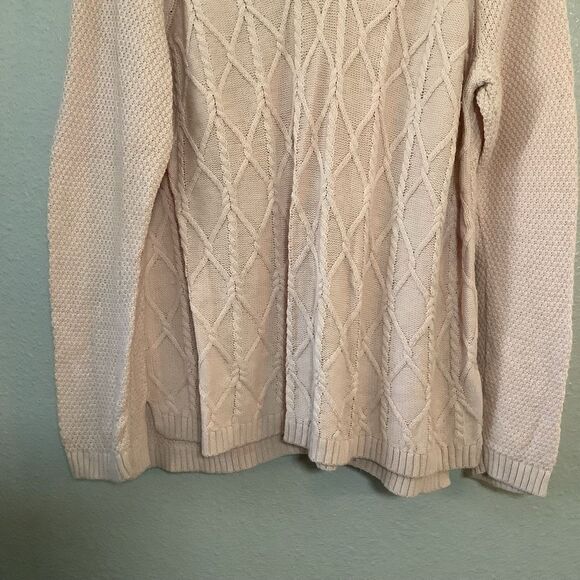 Sonoma Pink Cable Knit Comfy Cozy Preppy Winter Casual V Neck Sweater XXL - Picture 3 of 9